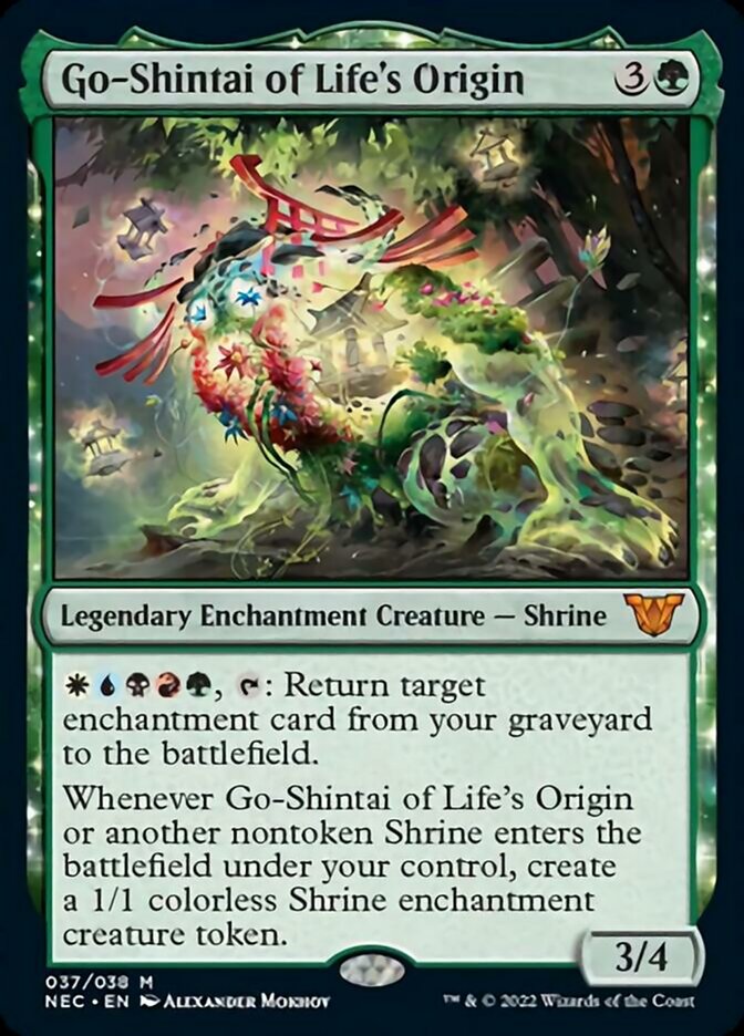mtg neon dynasty cards Go-Shintai of Life's Origin [Kamigawa: Neon Dynasty Commander]