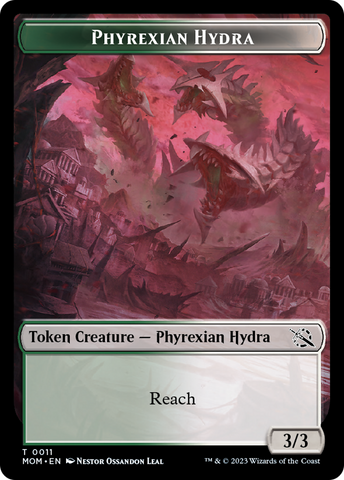 Elemental (2) // Phyrexian Hydra (11) Double-Sided Token [March of the Machine Tokens]