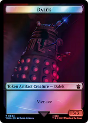 Dalek // Treasure (0063) Double-Sided Token (Surge Foil) [Doctor Who Tokens]