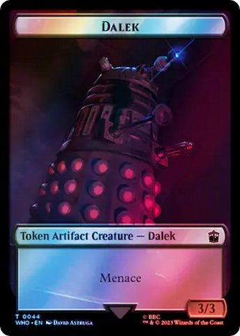 Dalek // Treasure (0063) Double-Sided Token (Surge Foil) [Doctor Who Tokens]