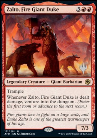 Zalto, Fire Giant Duke (Promo Pack) [Dungeons & Dragons: Adventures in the Forgotten Realms Promos]