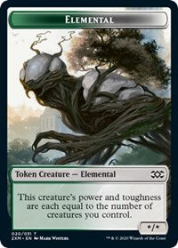 Elemental // Treasure Double-Sided Token [Double Masters Tokens]