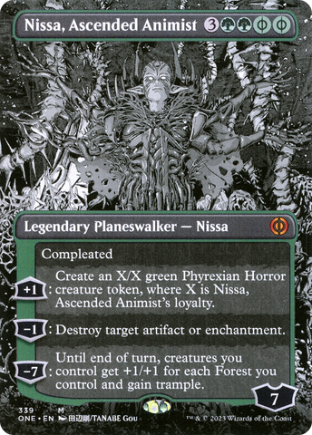 Nissa, Ascended Animist (Borderless Manga) [Phyrexia: All Will Be One]