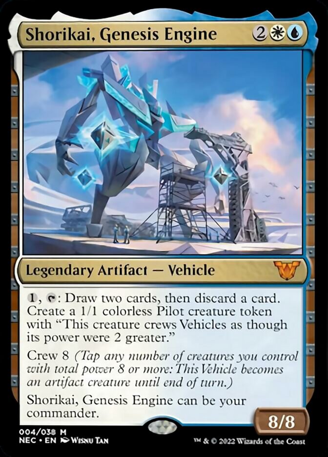 mtg kamigawa neon cards Shorikai, Genesis Engine [Kamigawa: Neon Dynasty Commander]