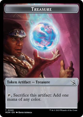 Spirit (9) // Treasure Double-Sided Token [March of the Machine Commander Tokens]