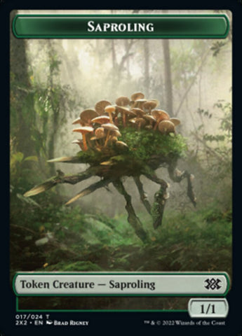 Saproling // Vampire Double-Sided Token [Double Masters 2022 Tokens]