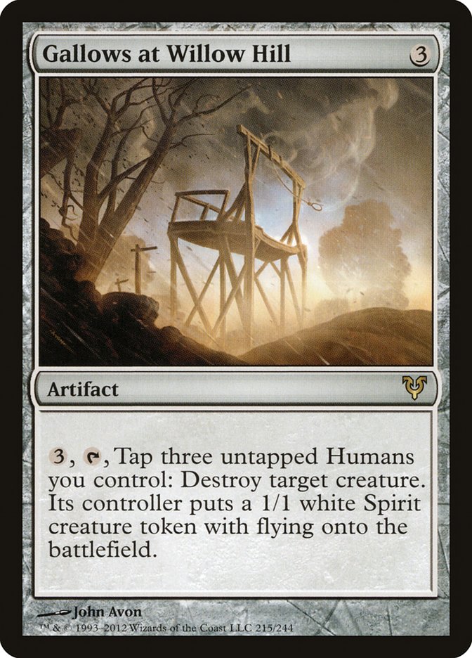 how many mtg cards are there in total Gallows at Willow Hill [Avacyn Restored]