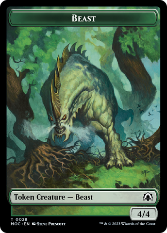 Thopter // Beast Double-Sided Token [March of the Machine Commander Tokens]