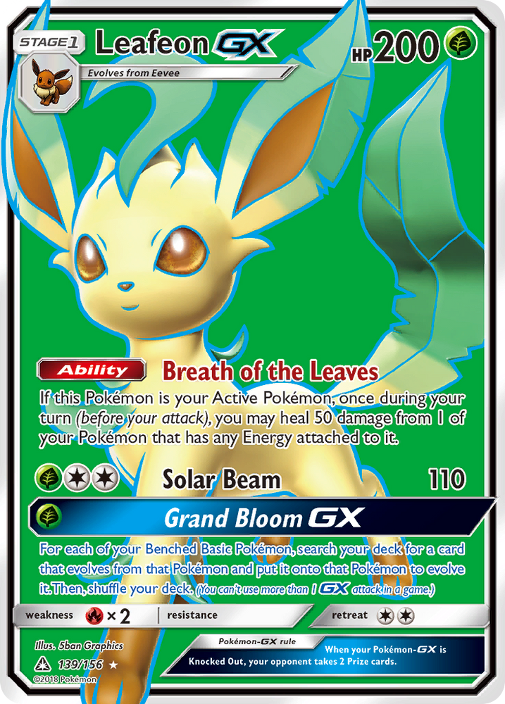 Pokemon Card Leafeon GX PSA 10 Sun & Moon SM8b B 206/150 SSR