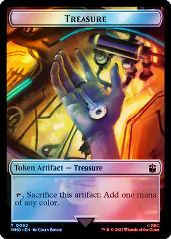 Copy // Treasure (0062) Double-Sided Token (Surge Foil) [Doctor Who Tokens]