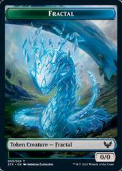 Fractal // Avatar Double-Sided Token [Strixhaven: School of Mages Tokens]