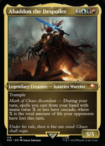 Abaddon the Despoiler (Display Commander) (Surge Foil) [Warhammer 40,000]