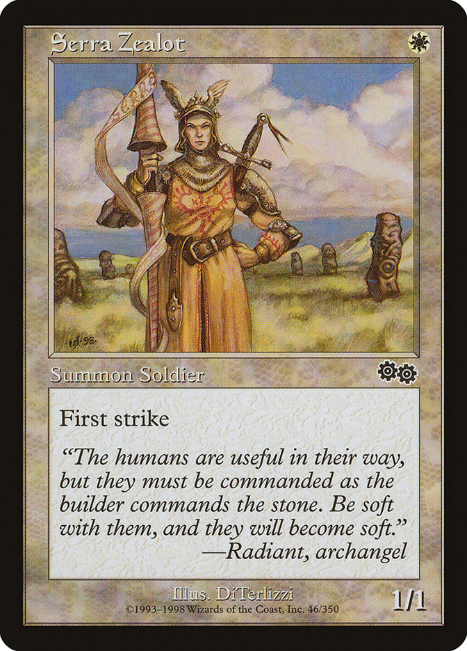 serra mtg cards Serra Zealot [Urza's Saga]