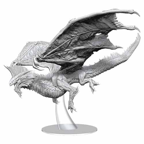 Unpainted D&D Figure: Adult Silver Dragon