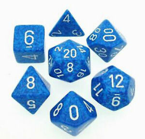 7CT SPECKLED POLY WATER DICE SET