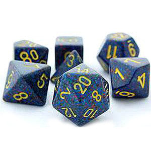 7CT SPECKLED POLY TWILIGHT DICE SET