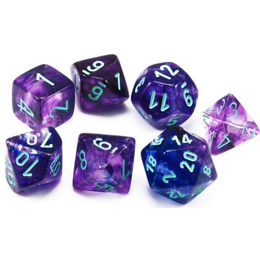 7CT POLYHEDRAL SET: NEBULA LUMINARY: NOCTURNAL W/BLUE