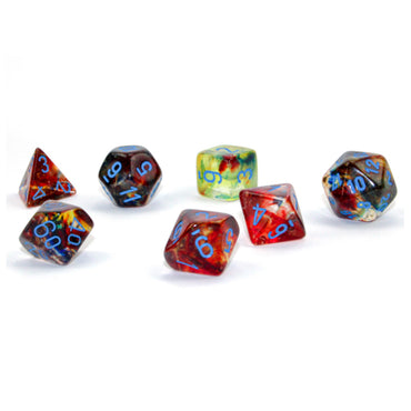 7CT POLYHEDRAL SET: NEBULA LUMINARY: PRIMARY W/BLUE