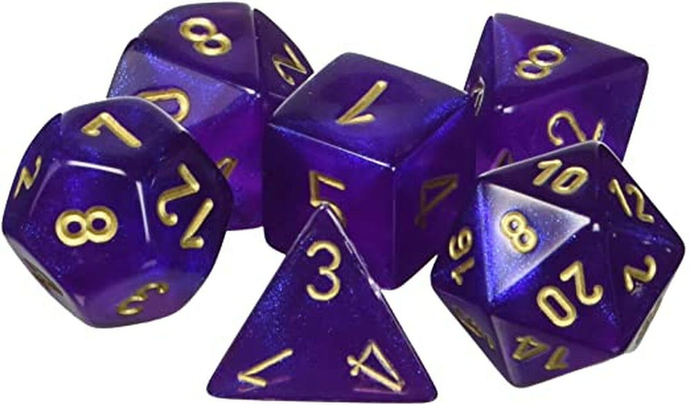 7CT POLYHEDRAL SET: BOREALIS LUMINARY ROYAL PURPLE W/GOLD