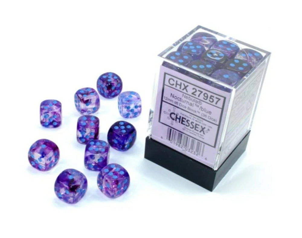 12MM 36CT D6 BLOCK: NEBULA LUMINARY: NOCTURNAL W/BLUE