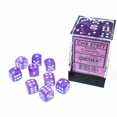 12MM 36CT D6 BLOCK: BOREALIS LUMINARY PURPLE W/WHITE