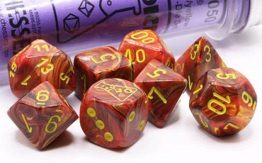 7CT LAB DICE Vortex Poly Set,  Underworld / Yellow