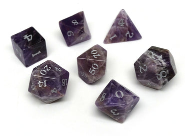 Amethyst RPG Dice Set