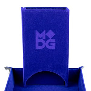 Velvet Fold Up Dice Tower: Blue