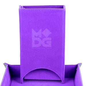 Velvet Fold Up Dice Tower: Purple