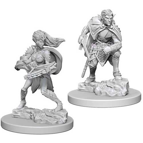 Unpainted D&D Miniature: Drow Fighters