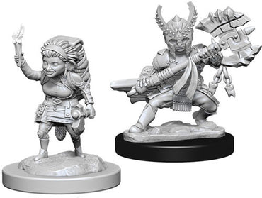 Unpainted D&D Miniature: Halfling Fighter