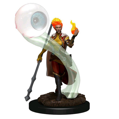 Prepainted Premium D&D Miniature: Fire Genasi Wizard