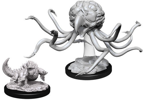 Unpainted D&D Miniature: Basilisk & Grell