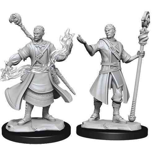 Unpainted D&D Miniature: Half-Elf Wizard