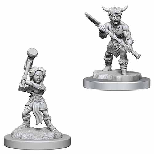 Unpainted D&D Miniature: Halfling Barbarians