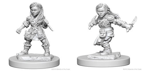Unpainted D&D Miniature: Halfling Rogue Female