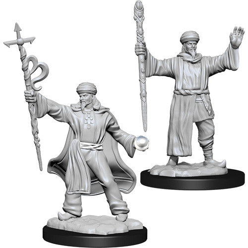 Unpainted D&D Miniature: Human Wizard