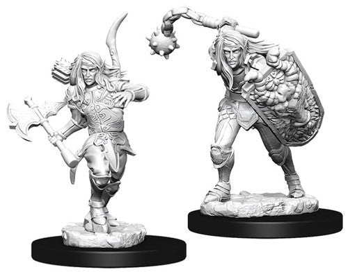 Unpainted D&D Miniature: Male Elf Fighter