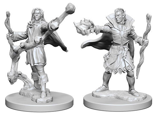 Unpainted D&D Miniature: Male Elf Sorcerer
