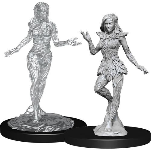 Unpainted D&D Miniature: Nymph & Dryad