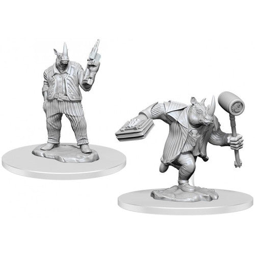 Unpainted Magic Miniature: Freelance Muscle and Rhox Pummeler