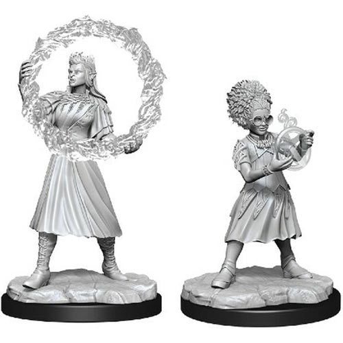 Unpainted Magic Miniatures: Rootha and Zimone