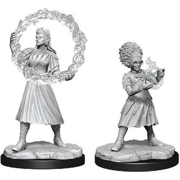 Unpainted Magic Miniatures: Rootha and Zimone