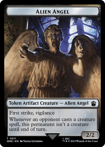 Alien Angel // Mark of the Rani Double-Sided Token [Doctor Who Tokens]