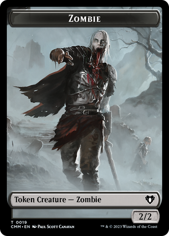 Zombie Token (19) [Commander Masters Tokens]