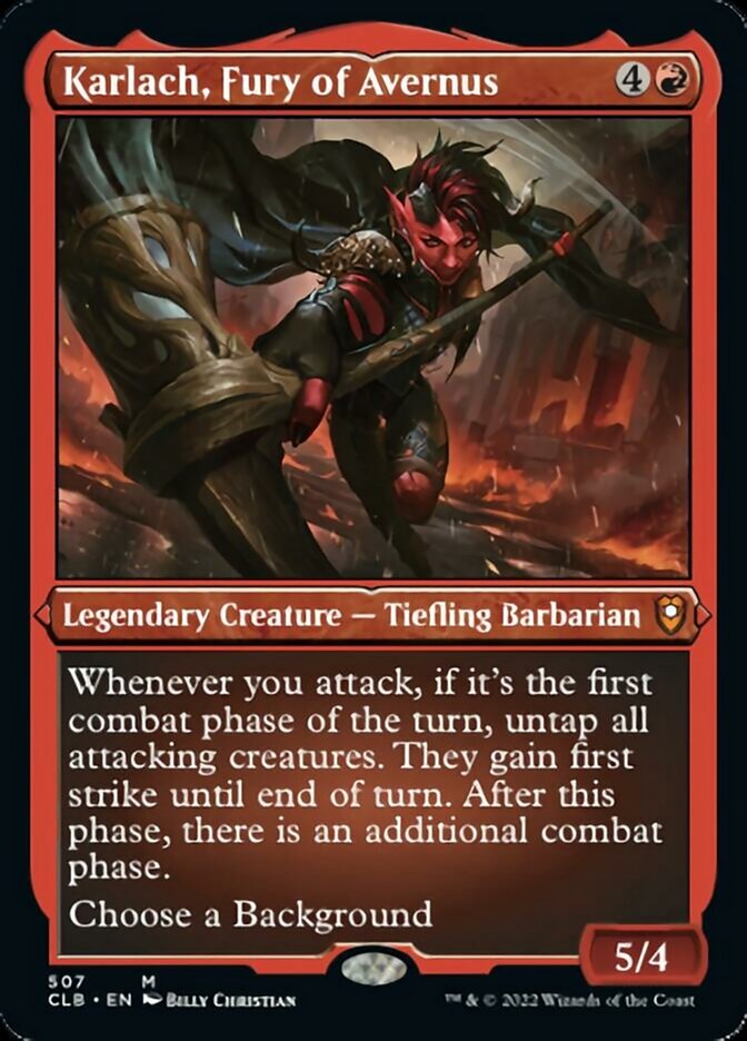 Karlach, Fury of Avernus (Foil Etched) [Commander Legends: Battle for