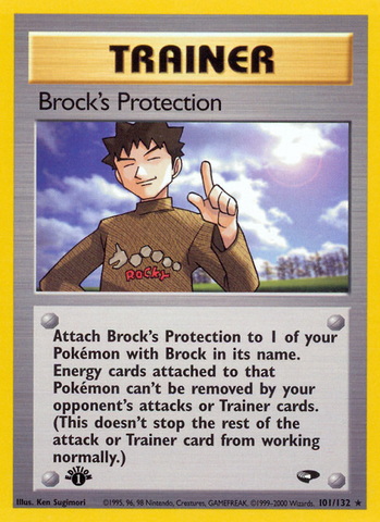 Brock's Protection (101/132) [Gym Challenge 1st Edition]