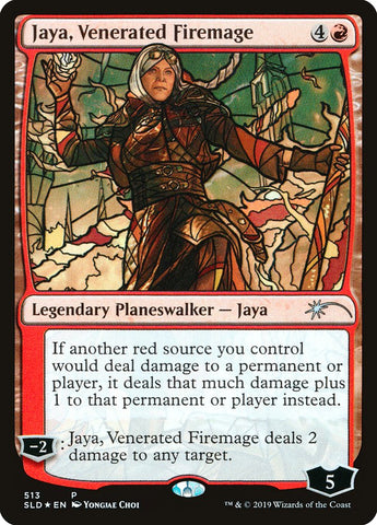 Jaya, Venerated Firemage (Stained Glass) [Secret Lair Drop Promos]