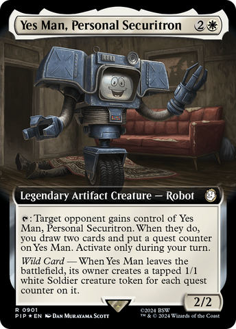 Yes Man, Personal Securitron (Extended Art) (Surge Foil) [Fallout]