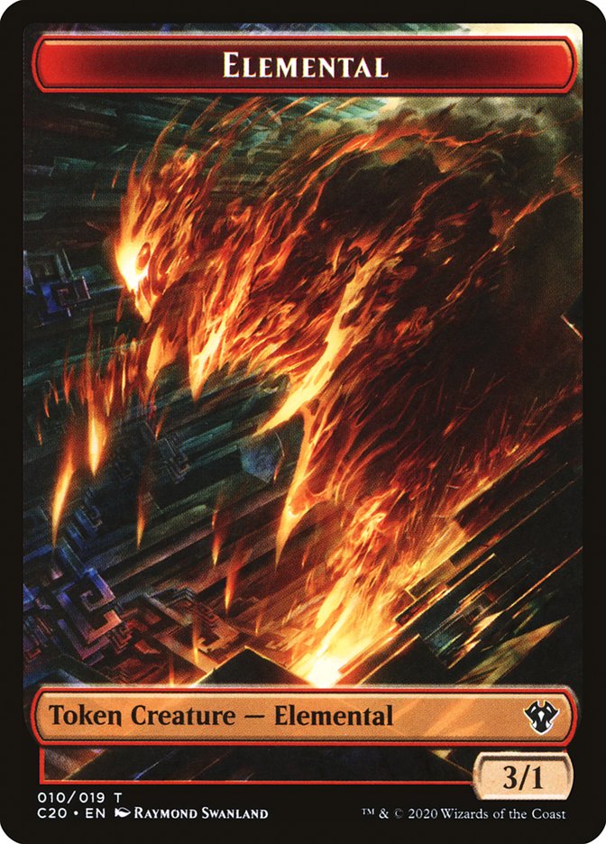 Angel // Elemental (010) Double-Sided Token [Commander 2020 Tokens]